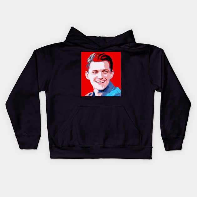 tom holland Kids Hoodie by oryan80